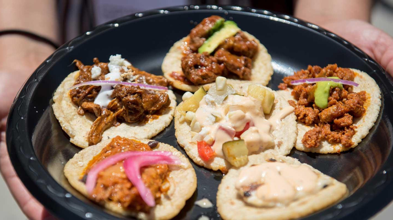 A plate of delicious assorted tacos