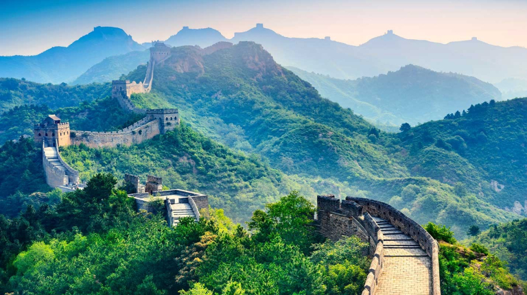 A view of the Great Wall of China, representing the Chinese Studies program at Occidental College (Oxy).
