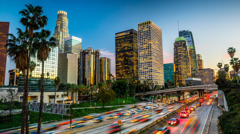 Scene of downtown Los Angeles