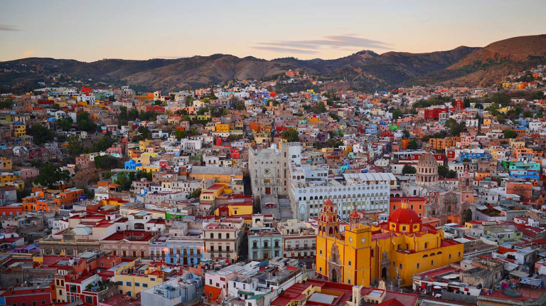 Bird's eye-view of Spanish city