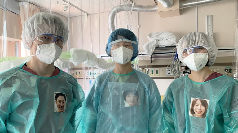 Nurses in Japan wearing PPE Portraits