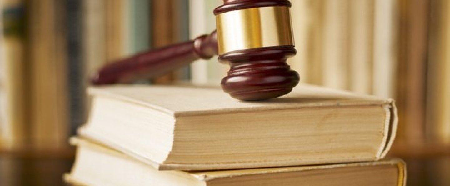 gavel and law books