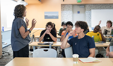 Occidental students in a classroom