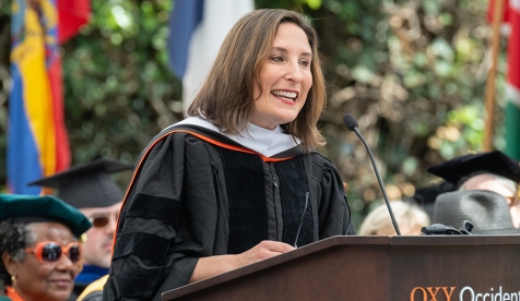 Rosalind Wiseman '91 addresses the Class of 2025