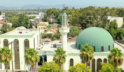 The Masjid Omar ibn Al-Khattab, located on Exposition Boulevard in Los Angeles.