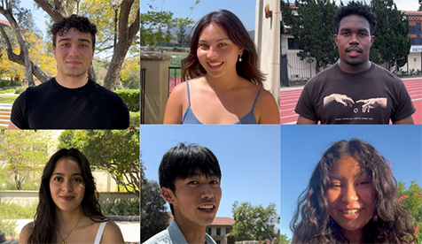 a grid of six graduating occidental college seniors class of 24