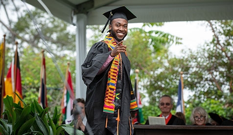 student at graduation