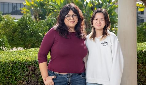 Portrait of two students