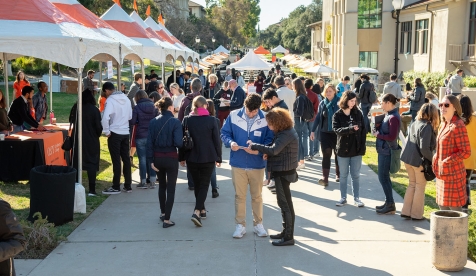 Students on campus for Discover Occidental open house