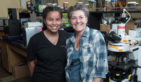 Student Chelsea Blankenship and Professor Shana Goffredi