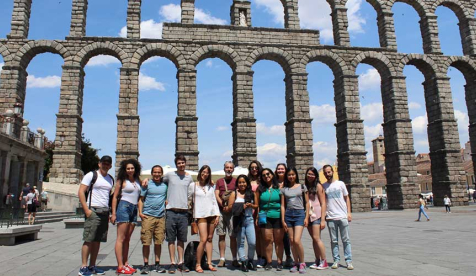 Oxy students on a course abroad in Europe