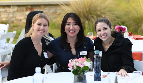 Director of prehealth Kat Wang and students