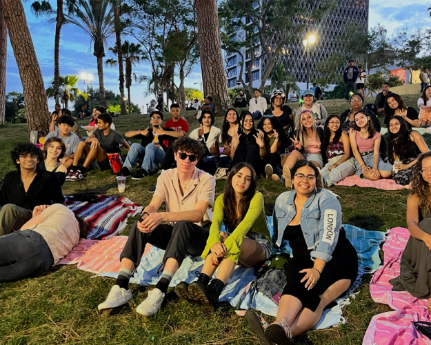 Yemale Febres '27 with MSI cohort at MacArthur Park in Los Angeles, CA