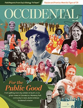 Fall 2025 Occidental Magazine cover with different face portraits
