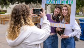 Oxy students enjoy Earth Month activities in April 2024.
