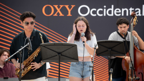 Students performing at concert