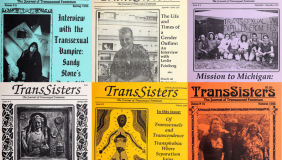Grid of archival covers of TransSisters publications