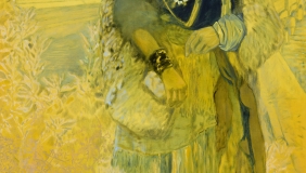 Oil painting by Katie Dorame of Tonantzin