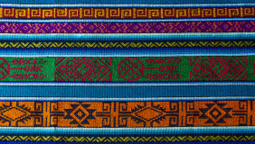 a brightly colored Ecuadorian textile