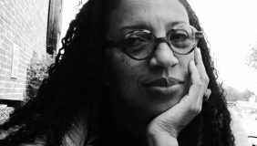 black &amp; white close-up portrait of Robin Coste Lewis