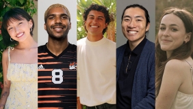 Five student Dean's Award winners, photos lined up