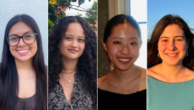 Four Occidental College female student headshots
