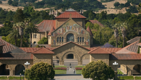 Beautiful architectural building on the campus of Stanford University