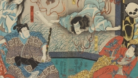Painting showing Sakura Sōgorō (Tokugawa peasant martyr) as a ghost