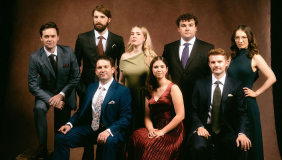 Voces8 vocal ensemble posed group