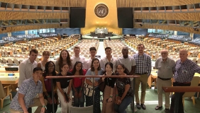 Oxy students in the UN headquarters