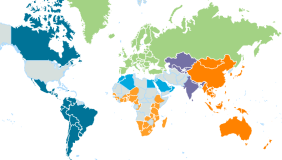 Fulbright countries map