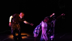 color photo of Everett Saunders and Marjani Fortè-Saunders in performance