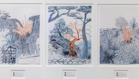The Land Reflects the History I-III, 2023, by Samantha Morales-Johnson. Ink on paper. 9x12in.
