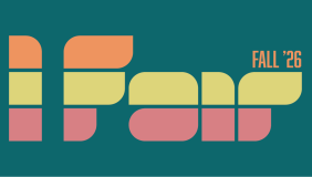 Graphic logo for Fall ’26 iFair featuring large stylized block letters in orange, yellow, and pink on a teal background.
