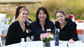 Director of prehealth Kat Wang and students