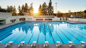 Views of the new pool at the De Mandel Aquatic Center