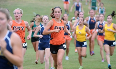 Anna Dalton '12 competing for Oxy in 2011. 