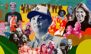 Occidental alumni Eric Chen, Tammy Bird, Mike Schmidt, and Jenny Dean Schmidt