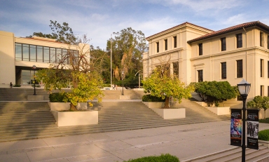 Front stairs to AGC building on campus