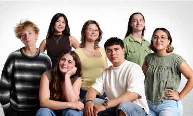 Six members of the Occidental Class of 2029 and a transfer student from the Class of 2027