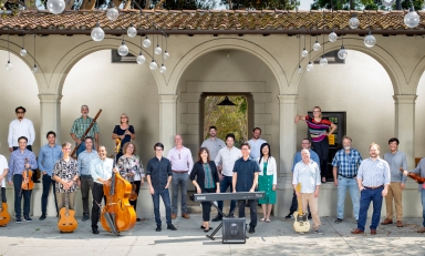 Twenty-five of the 53 personnel in Oxy’s Music Department.