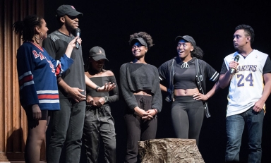 Oxy students at the Apollo Night performance