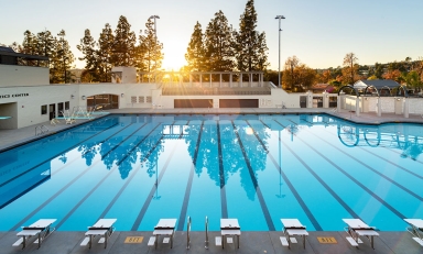 Views of the new pool at the De Mandel Aquatic Center