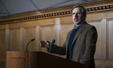 Steve Carell in Rooster on HBO, filmed in Choi Auditorium