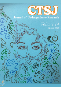 CTSJ Volume 14 Cover; Abstract image with human eyes and nose surrounded by lines