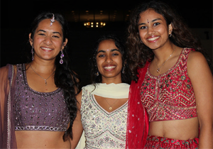 ASOC President Trisha Bhima participates in Diwali on the Occidental College campus