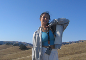 Occidental student Trisha Bhima on a hike in Pasadena