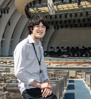 Kai Frazier ’28 spent his summer as a production intern at the Hollywood Bowl.