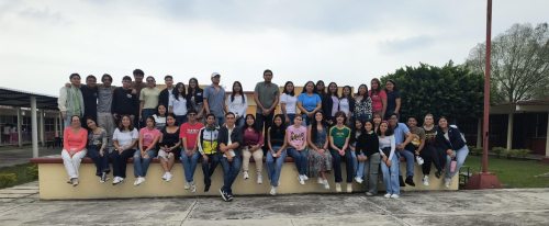 AidanTrinity with students in Tuxpan