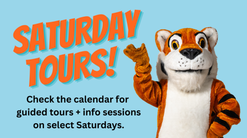 Saturday Tours Saturday tours available through the Office of Admission